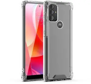 Reiko High Quality 2X Clean PC and TPU Bumper Case In Clear for Moto-G Power 2022 /Moto-G Pure 2021