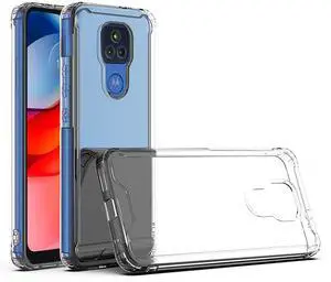 Reiko High Quality 2X Clean PC and TPU Bumper Case In Clear For Moto G Play 2021