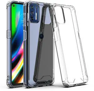 Moto G9 Plus High quality TPU Bumper and Clarity PC Case In Clear