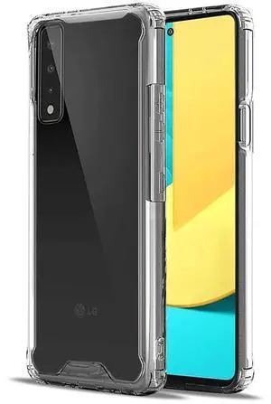 Reiko High Quality 2X Clean PC and TPU Bumper Case In Clear For LG Stylo 7 4G