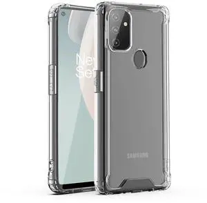 Reiko High Quality 2X Clean PC and TPU Bumper Case In Clear For ONEPLUS NORD N100