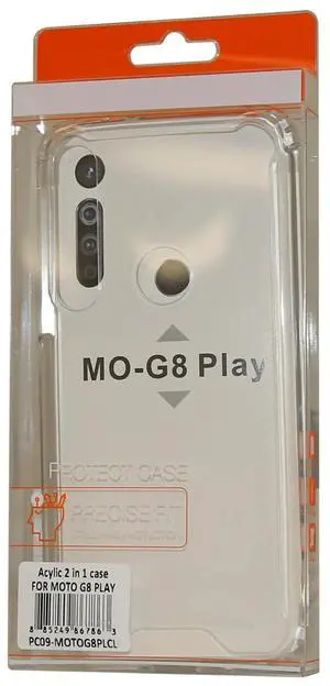 Reiko MOTOROLA G8 PLAY High quality Tpu Bumper and Clarity PC Case In Clear