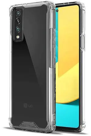 Reiko High Quality 2X Clean PC and TPU Bumper Case In Clear For LG Stylo7 5G