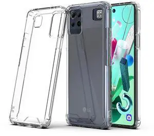 Reiko High Quality 2X Clean PC and TPU Bumper Case In Clear For LG-K92 5G