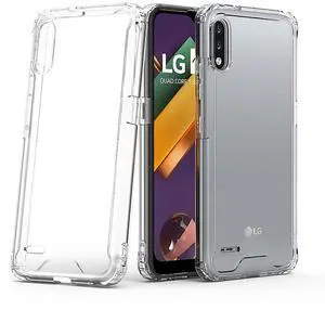 Reiko High Quality 2X Clean PC and TPU Bumper Case In Clear For LG-K22/K32