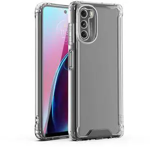 Reiko High Quality 2X Clean PC and TPU Bumper Case In Clear For Motorola Moto G Stylus 5G (2022)