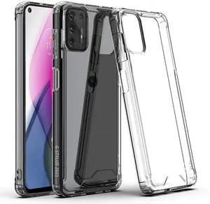 Reiko High Quality 2X Clean PC and TPU Bumper Case In Clear For  Moto G Stylus 2021