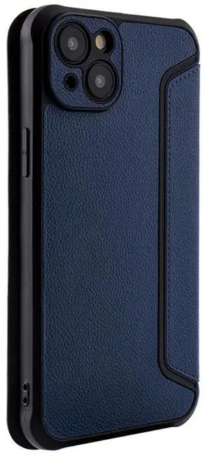 Magnetic wallet Leather phone case For Apple iPhone 15 PLUS In Navy