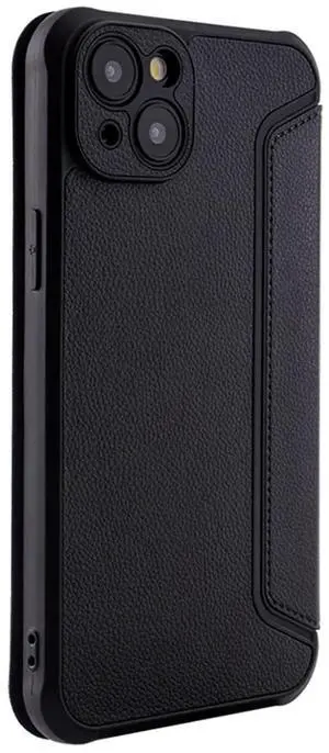 Magnetic wallet Leather phone case For Apple iPhone 15 PLUS In Black