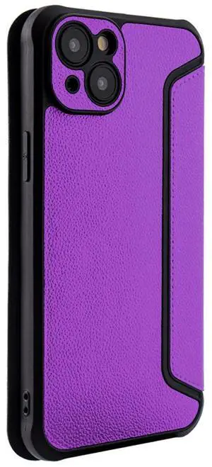 Magnetic wallet Leather phone case For Apple iPhone 15 PLUS In Purple