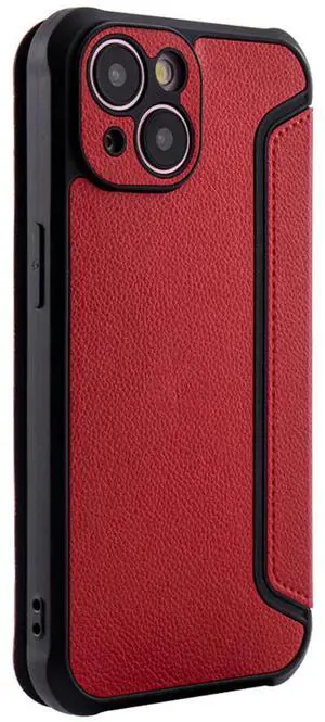 Magnetic wallet Leather phone case For Apple iPhone 15 In Red