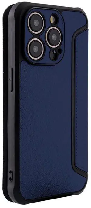 Magnetic wallet Leather phone case For Apple iPhone 15 PRO In Navy
