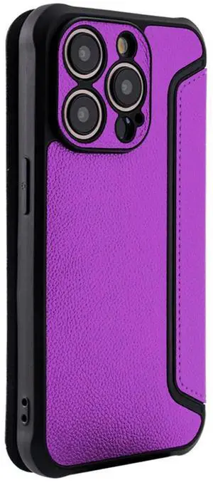 Magnetic wallet Leather phone case For Apple iPhone 15 PRO In Purple