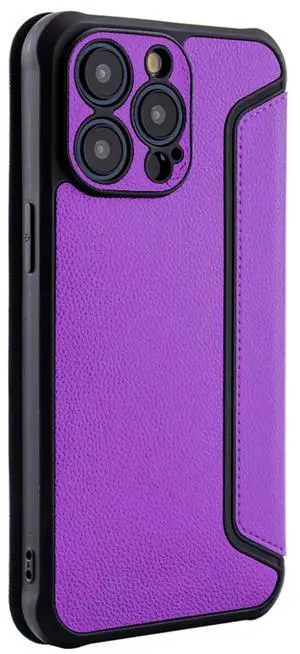 Magnetic wallet Leather phone case For Apple iPhone 15 PRO MAX In Purple