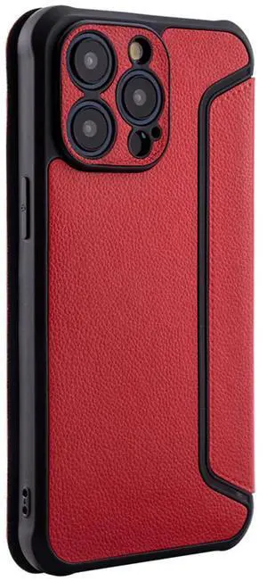 Magnetic wallet Leather phone case For Apple iPhone 15 PRO MAX In Red