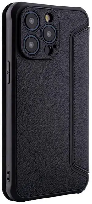Magnetic wallet Leather phone case For Apple iPhone 15 PRO MAX In Black