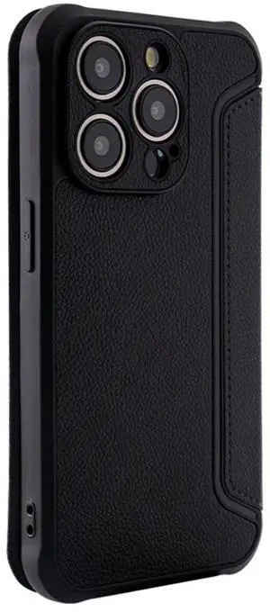 Magnetic wallet Leather phone case For Apple iPhone 15 PRO In Black