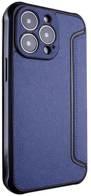 Magnetic wallet Leather phone case For Apple iPhone 14 Plus In Navy