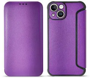 Magnetic wallet Leather phone case For Apple iPhone 14 Plus In Purple