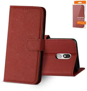Reiko LG STYLO 5 3-In-1 Wallet Case In RED