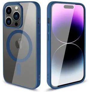 Transparent Back Cover Phone Shell fashion design magnetic 2 in 1 mobile phone case for iPhone 14 Pro