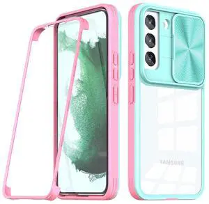 Full Protection With Mobile Phone Protective Film Slide Camera Lens Phone Case For Samsung Galaxy S 22 Plus In Blue