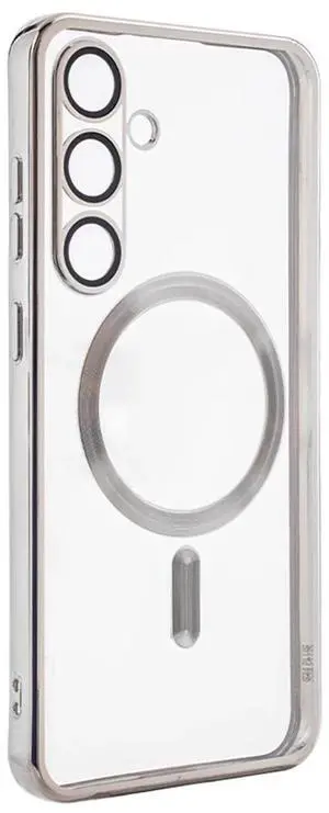 Magnetic Wireless Charging TPU Bumper Case For SAMSUNG S24 Plus In Silver Magnetic Wireless Charging TPU Bumper Case For SAMSUNG S24 Plus In Silver