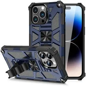 Built-in Kickstand TPU Case with Magnetic Mount for APPLE IPHONE 14 PRO in Blue Built-in Kickstand TPU Case with Magnetic Mount for APPLE IPHONE 14 PRO in Blue