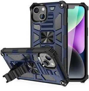 Built-in Kickstand TPU Case with Magnetic Mount for APPLE IPHONE 14 PLUS in Blue