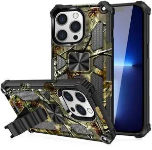 Built-in Kickstand TPU Case with Magnetic Mount for APPLE IPHONE 13 PRO in Tree leaf patterns Built-in Kickstand TPU Case with Magnetic Mount for APPLE IPHONE 13 PRO in Tree leaf patterns