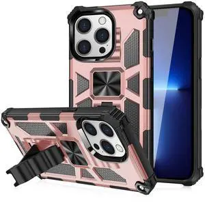 Built-in Kickstand TPU Case with Magnetic Mount for APPLE IPHONE 13 PRO MAX in Rose Gold Built-in Kickstand TPU Case with Magnetic Mount for APPLE IPHONE 13 PRO MAX in Rose Gold