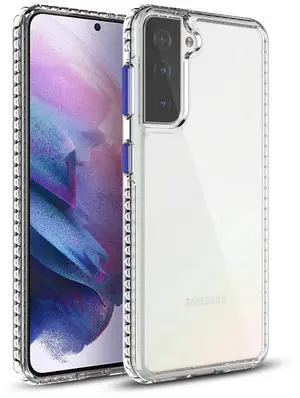 TPU Bumper Shockproof Case With Embedded Coil In BlackSAMSUNG GALAXY S21/S30 PLUS In Gloden Navy