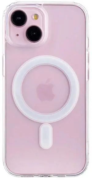 Reiko Magnetic Wireless Charging TPU Bumper Case For iPhone 15 In Clear