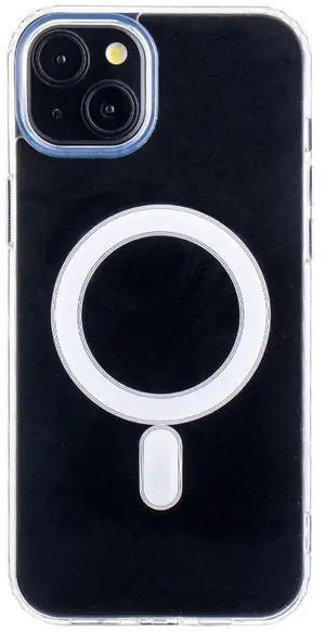 Reiko Magnetic Wireless Charging TPU Bumper Case For iPhone 15 Plus In Clear