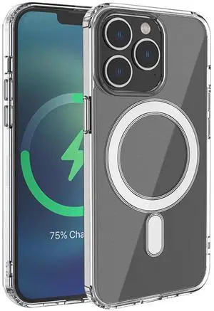 Reiko Magnetic Wireless Charging TPU Bumper Case For iPhone 13 Pro In Clear
