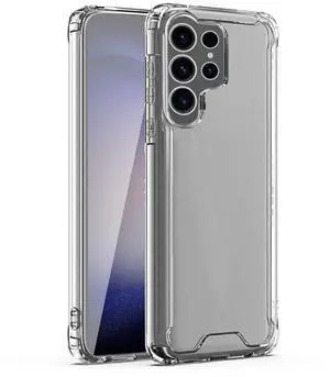 Reiko High Quality 2X Clean PC and TPU Bumper Case In Clear For Samsung GALAXY S23  ULTRA
