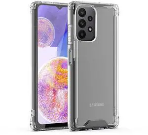 Reiko High Quality 2X Clean PC and TPU Bumper Case In Clear For Samsung Galaxy A23