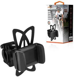 Reiko Universal Bicycle Phone Mount Adjustable Fits Cradle Clamp Handlebar Holder