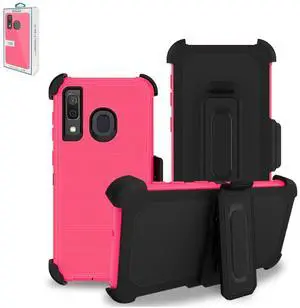 3-In-1 Hybrid Heavy Duty Holster Combo Case For In Hot Pink