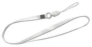 REIKO LONG LANYARD STRAP CLIP IN WHITE