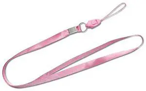 REIKO LONG LANYARD STRAP CLIP IN PINK