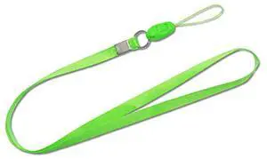 REIKO LONG LANYARD STRAP CLIP IN GREEN