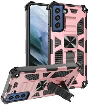 Built-in Kickstand TPU Case with Magnetic Mount for SAMSUNG GALAXY S22 PLUS in Rose Gold