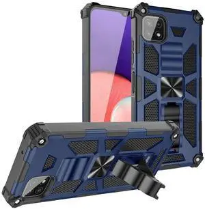 Built-in Kickstand TPU Case with Magnetic Mount for SAMSUNG GALAXY A22 5G in Blue