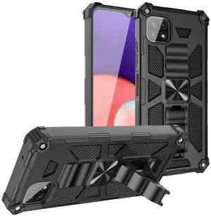 Built-in Kickstand TPU Case with Magnetic Mount for SAMSUNG GALAXY A22 5G in Black