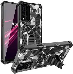 Built-in Kickstand TPU Case with Magnetic Mount for REVVL 5G in Camouflage