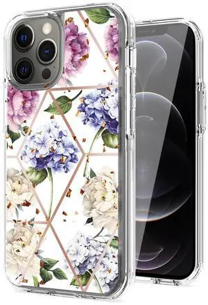 Flower Design Pattern Printing Dual Layer Hybrid Hard Plastic and Soft TPU Rubber Case Cover for APPLE IPHONE 12 PRO MAX In Light Purple Base Flower Flower Design Pattern Printing Dual Layer Hybrid Hard Plastic and Soft TPU Rubber Case Cover for APPLE IPHONE 12 PRO MAX In Light Purple Base Flower