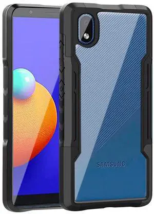 Shockproof Excellent Grip with Silky Feeling for Samsung Galaxy A01 Core In Black