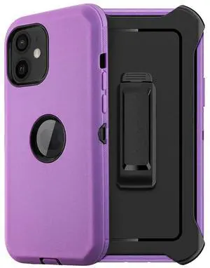 Multilayer Full Protection with Built-In Screen Protector CaseAPPLE IPHONE 12 MINI In Purple Multilayer Full Protection with Built-In Screen Protector CaseAPPLE IPHONE 12 MINI In Purple