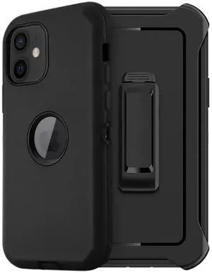 Multilayer Full Protection with Built-In Screen Protector CaseAPPLE IPHONE 12 MINI In Black Multilayer Full Protection with Built-In Screen Protector CaseAPPLE IPHONE 12 MINI In Black